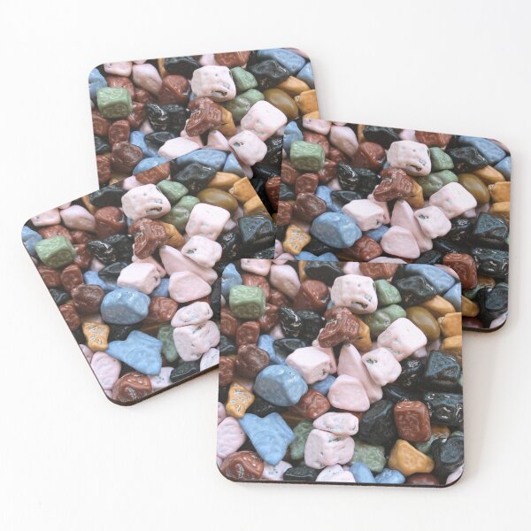 Item preview, Chocolate Rocks Candy Pastels Pink Blue Yellow Green Brown Gravel Pebbles designed and sold by PlumGood.