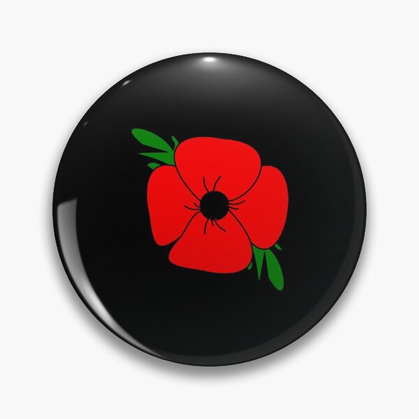 Item preview, Remembrance Day Poppy and leaf stem base Lest we forget commemoration (mourning) designed and sold by Deegital18.