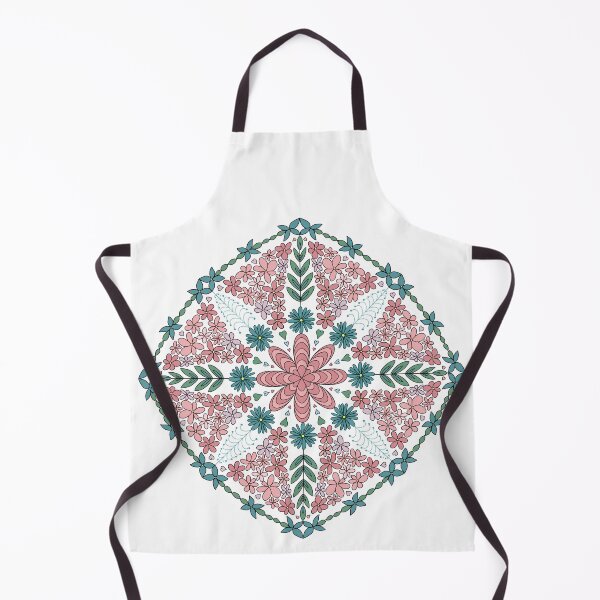 Item preview, Flower and Heart Pattern in Pastel Pink and Teal designed and sold by CottoVerdi.