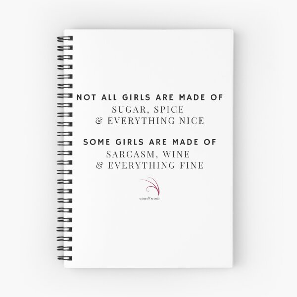 Item preview, Wine quote girls sugar spice nice sarcasm wine3 designed and sold by wineandwords.