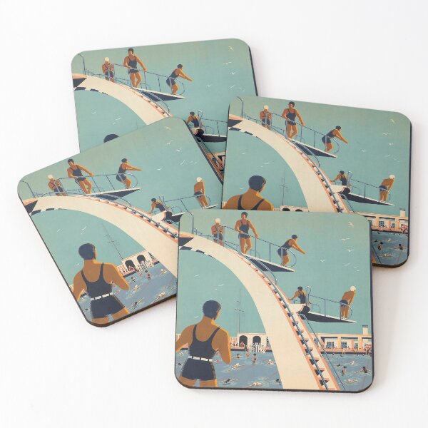 Item preview, La Piscine retro poster designed and sold by CorasPosters.