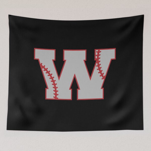 Item preview, Letter W Monogram | Baseball designed and sold by SerendipityNow.