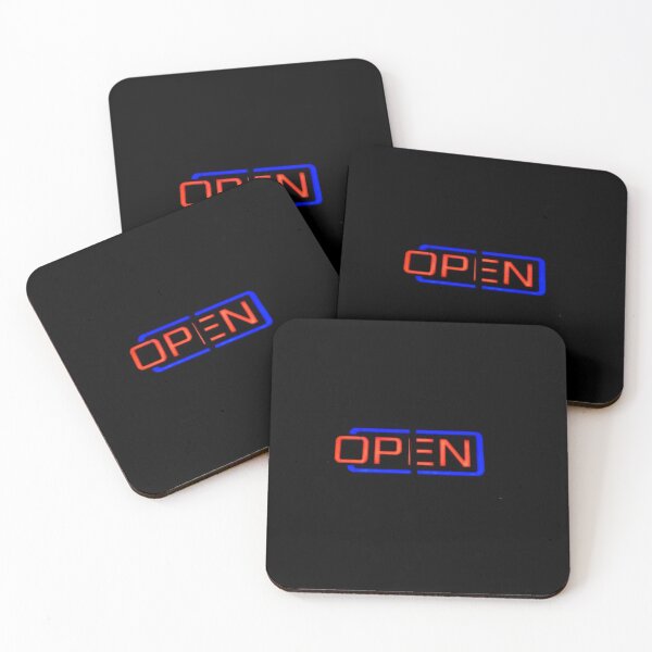 Item preview, Open Neon Sign on Black designed and sold by ibwr1.