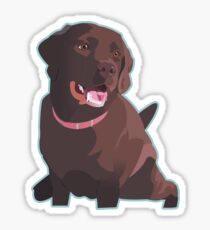 Daddy's Girl, Vector Chocolate Lab Art Sticker