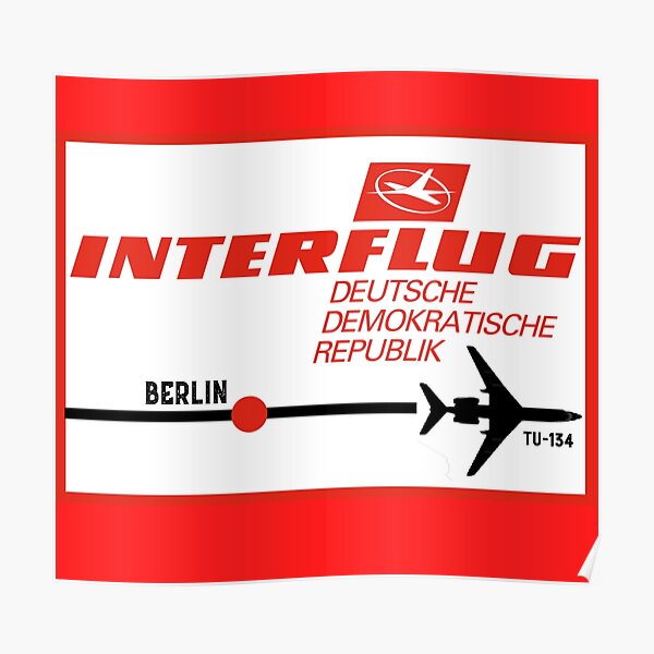 Interflug Berlin DDR Poster