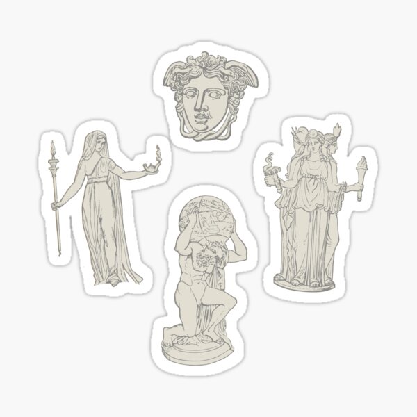 Greek Mythology Pack Four (Silver) Sticker