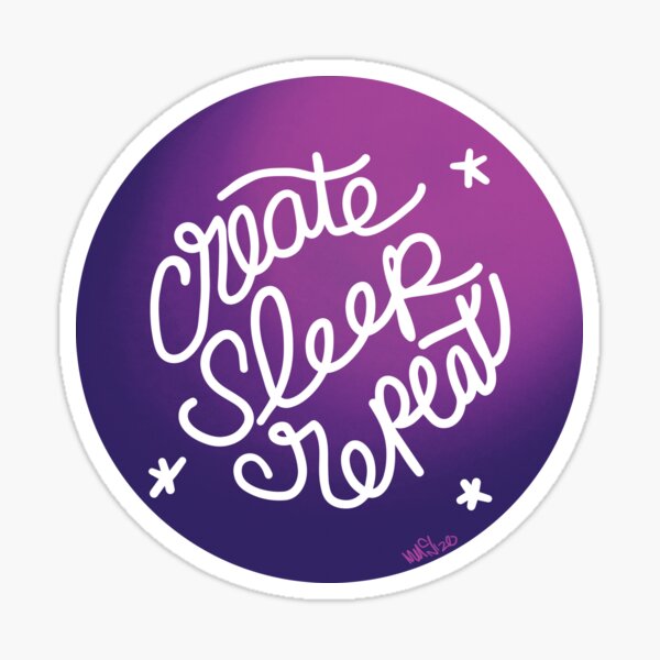 Create Sleep Repeat Sticker