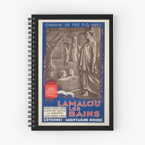 Item preview, Lamalou les Bains retro poster designed and sold by CorasPosters.