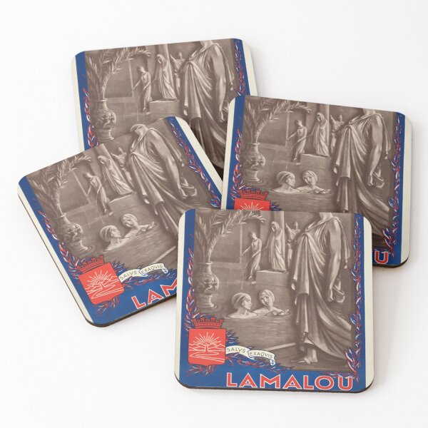 Item preview, Lamalou les Bains retro poster designed and sold by CorasPosters.