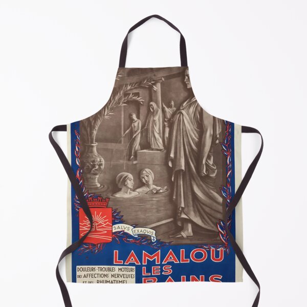Item preview, Lamalou les Bains retro poster designed and sold by CorasPosters.
