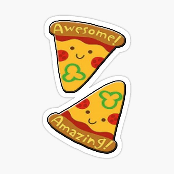 Pizza Places Stickers Redbubble - work at a pizza place obby winter updates roblox