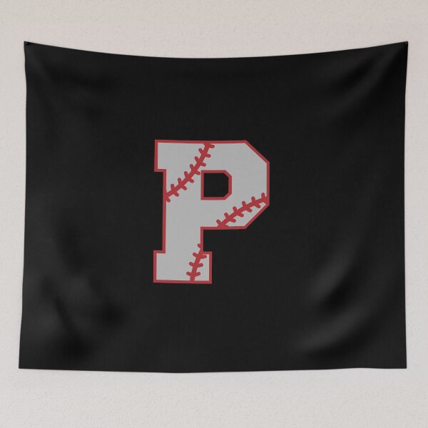 Item preview, Letter P Monogram | Baseball designed and sold by SerendipityNow.