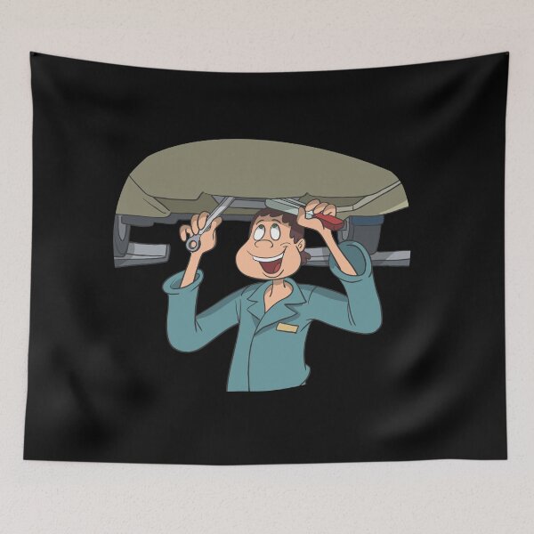 Item preview, Car mechanic doing an oil change designed and sold by Monkey Ful.