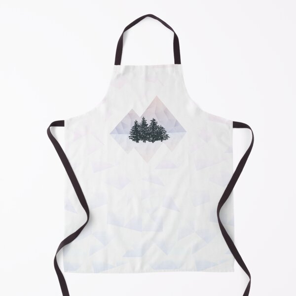Item preview, Geometric mountains with trees (pink) designed and sold by frangipaniarts.