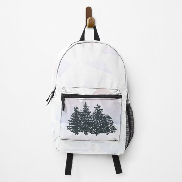 Item preview, Geometric mountains with trees (pink) designed and sold by frangipaniarts.