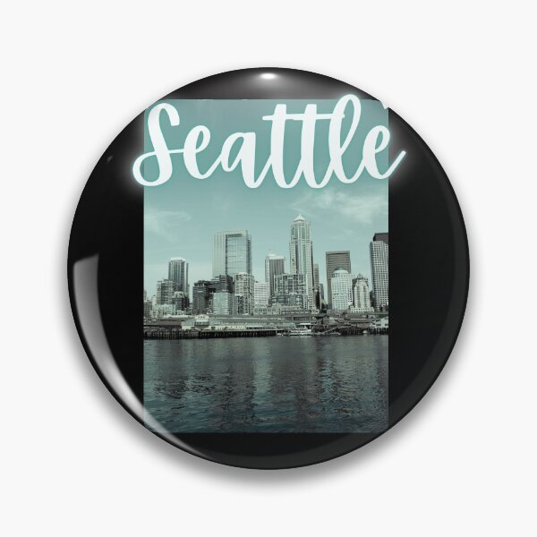 Item preview, Seattle City Skyline in Puget's Sound  designed and sold by createandcause.