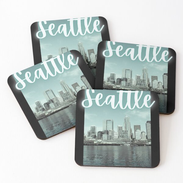 Item preview, Seattle City Skyline in Puget's Sound  designed and sold by createandcause.