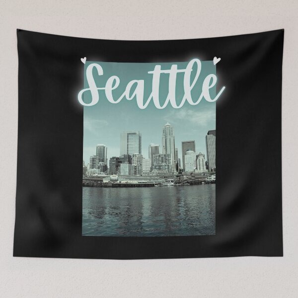 Item preview, Seattle City Skyline in Puget's Sound  designed and sold by createandcause.