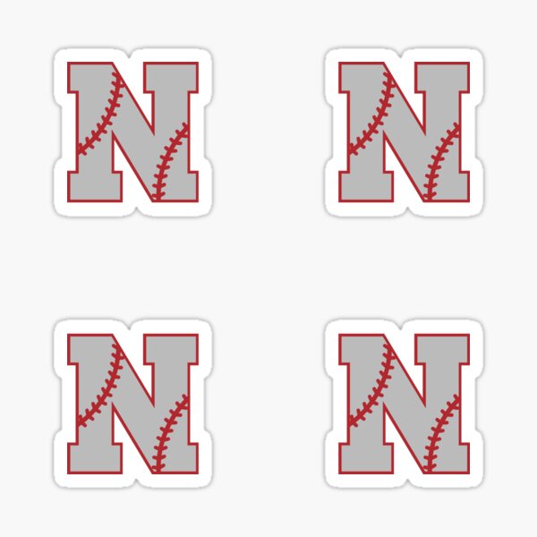 Letter N Monogram | Baseball Sticker