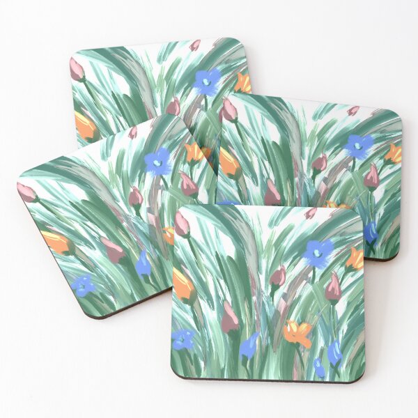 Item preview, Painterly flower field designed and sold by hoshimem.