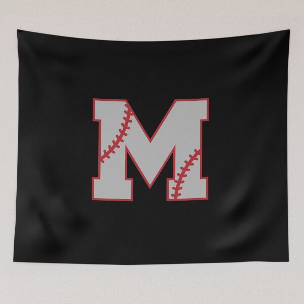 Item preview, Letter M Monogram | Baseball designed and sold by SerendipityNow.