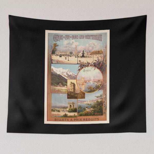 Item preview, Paris Lyon Mediterranee retro poster designed and sold by CorasPosters.