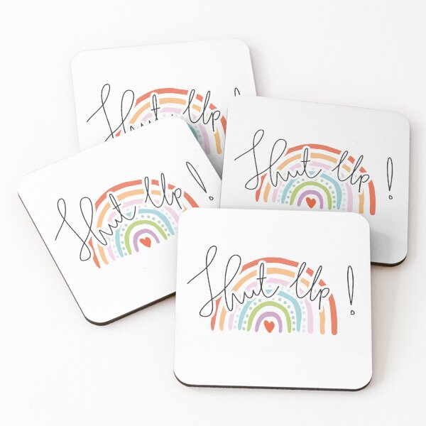 Item preview, Colorful Shut up! Rainbow | Stylish Doodle Handwritten font, attitude, mental health, rude, cool, scribble designed and sold by ibeargifts.