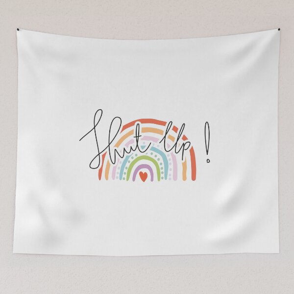 Item preview, Colorful Shut up! Rainbow | Stylish Doodle Handwritten font, attitude, mental health, rude, cool, scribble designed and sold by ibeargifts.