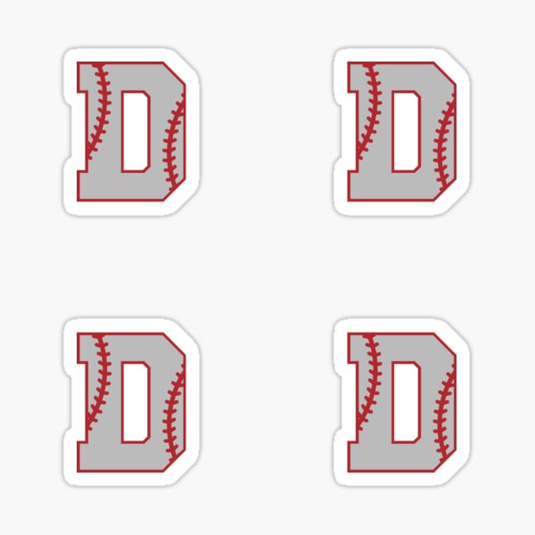 Letter D Monogram | Baseball Sticker
