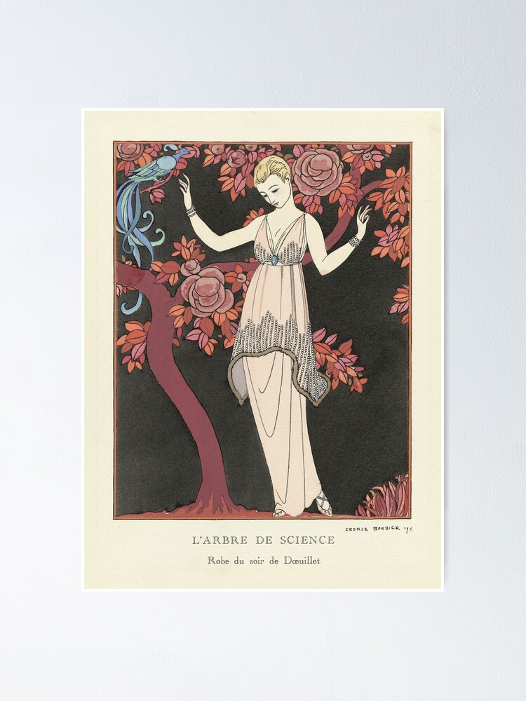 The Tree of Science Evening dress by Doeuillet, George Barbier, 1914