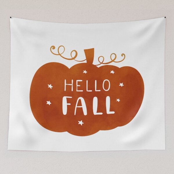 Item preview, Pumpkin Hello Fall Watercolor  designed and sold by Pinkmagenta.