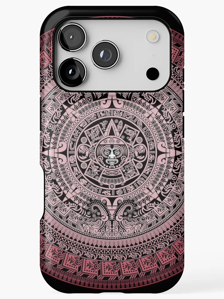 Thumbnail 1 of 4, iPhone Case, Aztec Calendar Pattern designed and sold by javaneka.