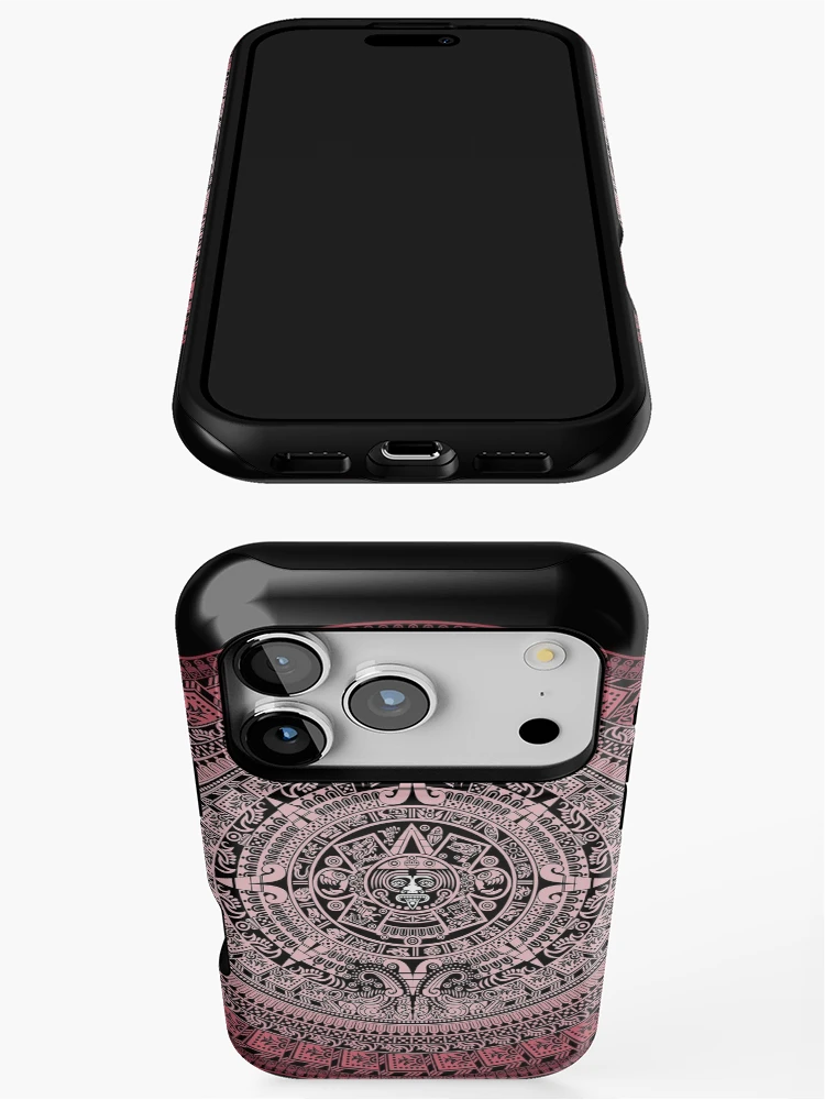 Thumbnail 3 of 4, iPhone Case, Aztec Calendar Pattern designed and sold by javaneka.