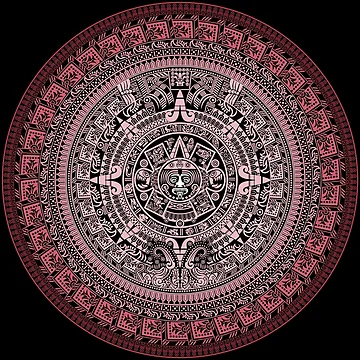 Artwork thumbnail, Aztec Calendar Pattern by javaneka