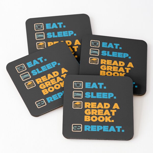 Item preview, Eat. Sleep. Read A Great Book. Repeat - Book Obsessed Icon And Plain Text Effects designed and sold by leo121687.