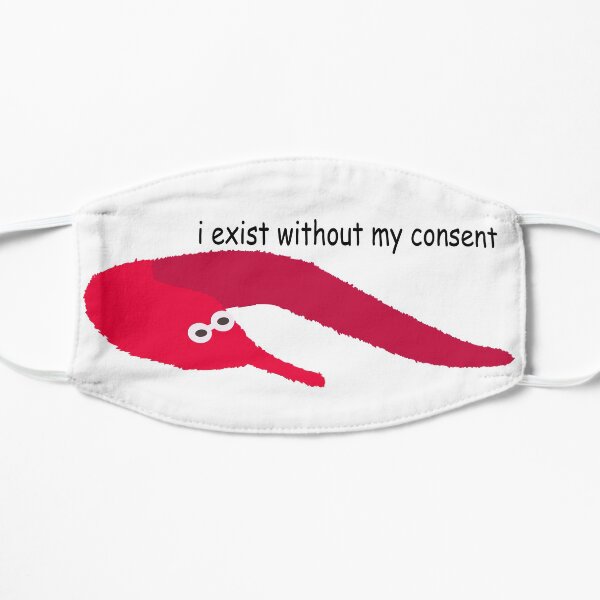 Sad Worm On A String Flat Mask