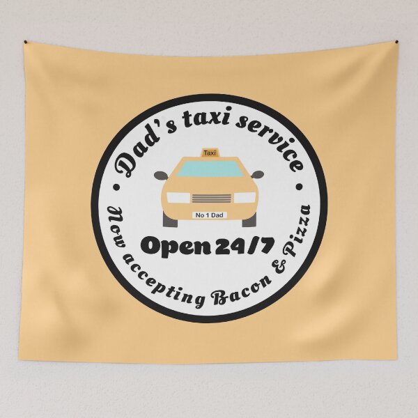 Item preview, Dad’s Taxi Service, accepting Bacon & Pizza designed and sold by Funful.