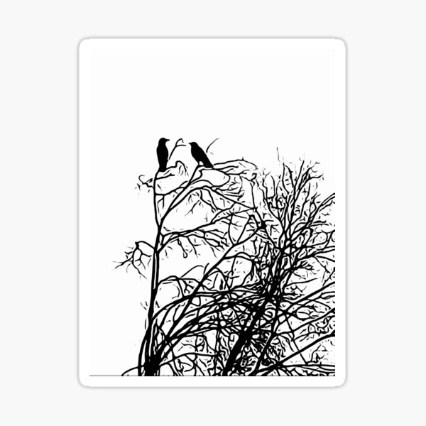 Winter Ravens by Douglas E. Welch Sticker