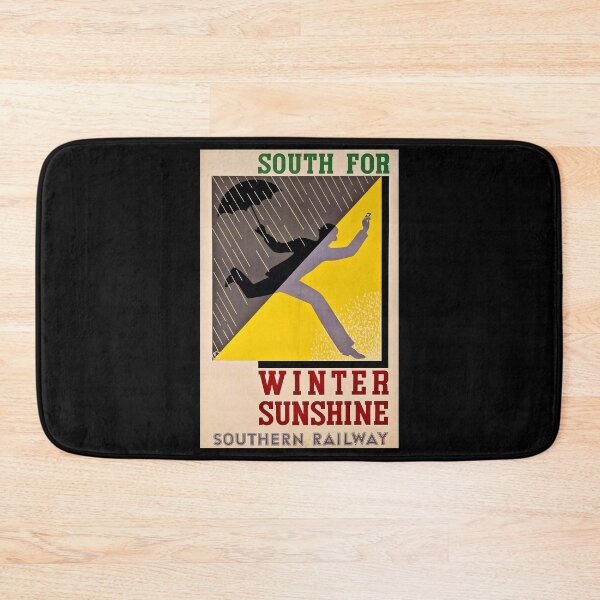 Item preview, Winter Sunshine retro poster designed and sold by CorasPosters.