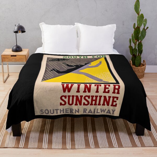 Item preview, Winter Sunshine retro poster designed and sold by CorasPosters.