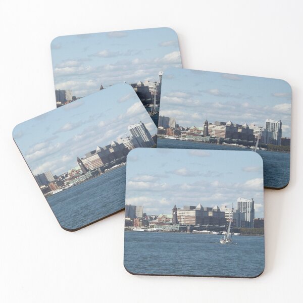 Item preview, Sailboat, Hudson River, Hoboken Skyline, Hoboken, New Jersey designed and sold by lenspiro.