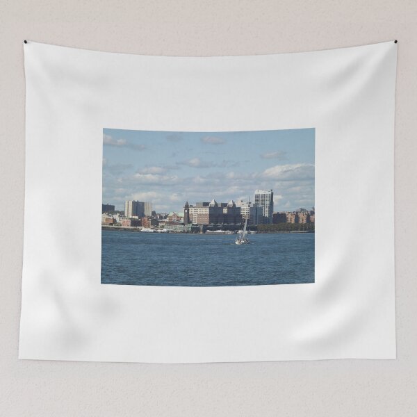 Item preview, Sailboat, Hudson River, Hoboken Skyline, Hoboken, New Jersey designed and sold by lenspiro.