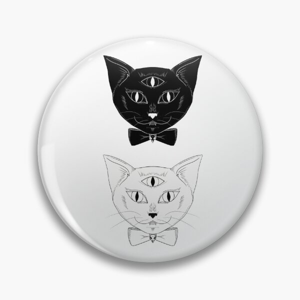 Item preview, Three Eyed Kitties (Black and White Twin Set) designed and sold by xCelestialFox.