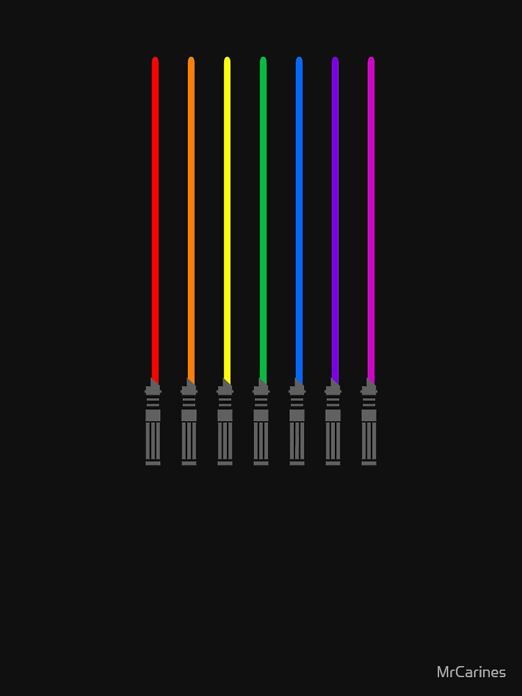 lightsaber rainbow shirt