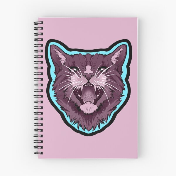 Item preview, Stylised cat meowing Pink in the front, Blue in the back designed and sold by IllustrateLaw.