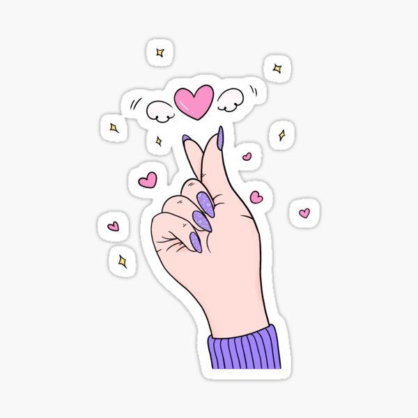  Weirdcore Aesthetic Kpop Finger Heart Saranghae Winged