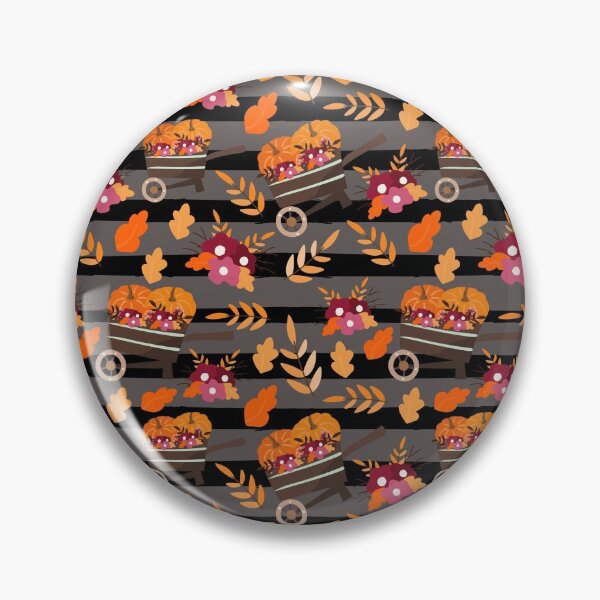 Item preview, Fall Colors Pattern with Wheelbarrows, Flowers and Leaves designed and sold by Jennifer Church.
