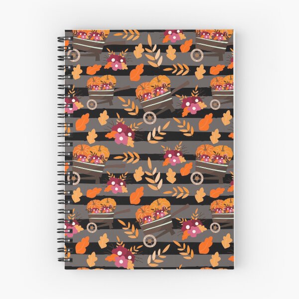 Item preview, Fall Colors Pattern with Wheelbarrows, Flowers and Leaves designed and sold by Jennifer Church.