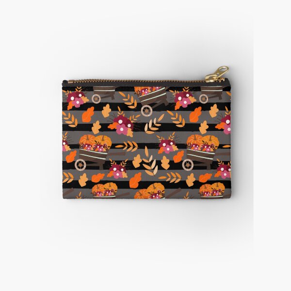 Item preview, Fall Colors Pattern with Wheelbarrows, Flowers and Leaves designed and sold by Jennifer Church.