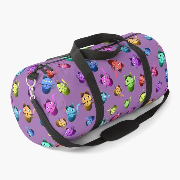 Item preview, Cute Colorful Cartoon Cats Pattern on Purple designed and sold by SRpics4you.